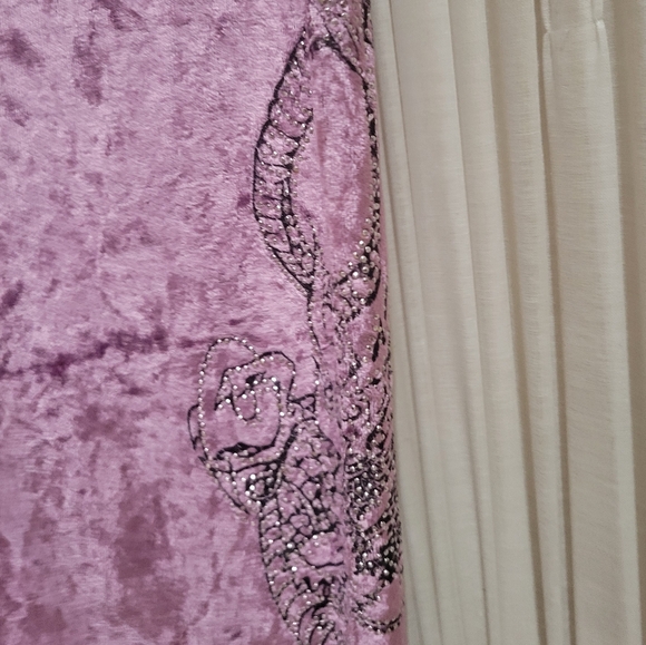 BCBGMAXAZRIA RHINESTONES  VELOUR  TRACK SUIT. - Picture 10 of 13